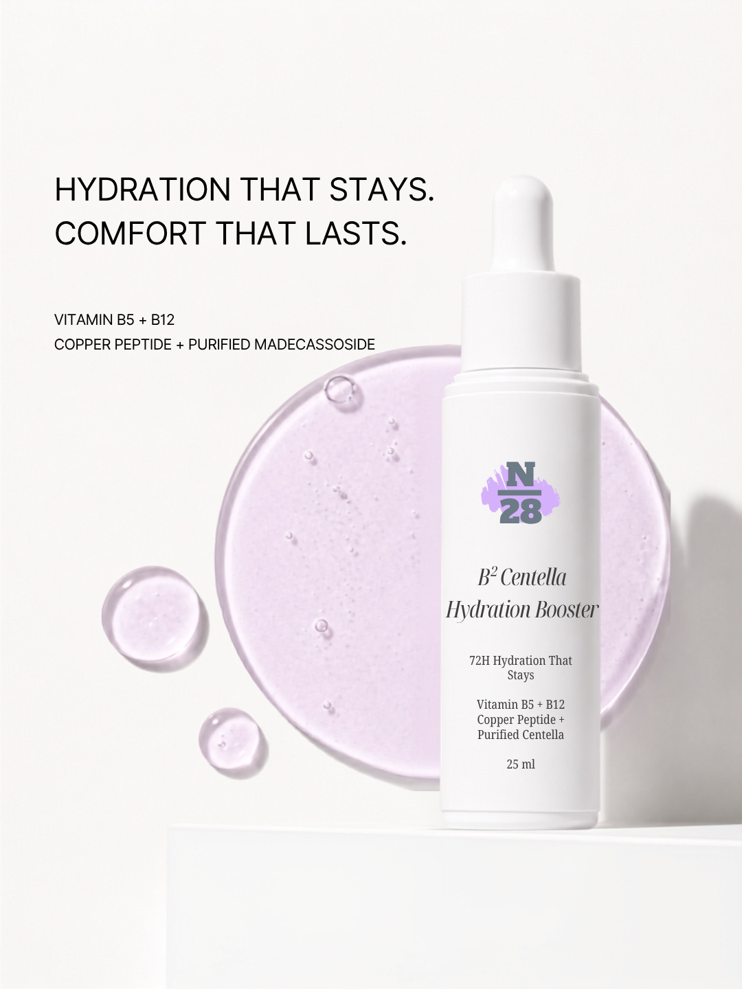 28N B² Centella Hydration Booster with Vitamin B5, Vitamin B12, Copper Peptide and purified Madecassoside
