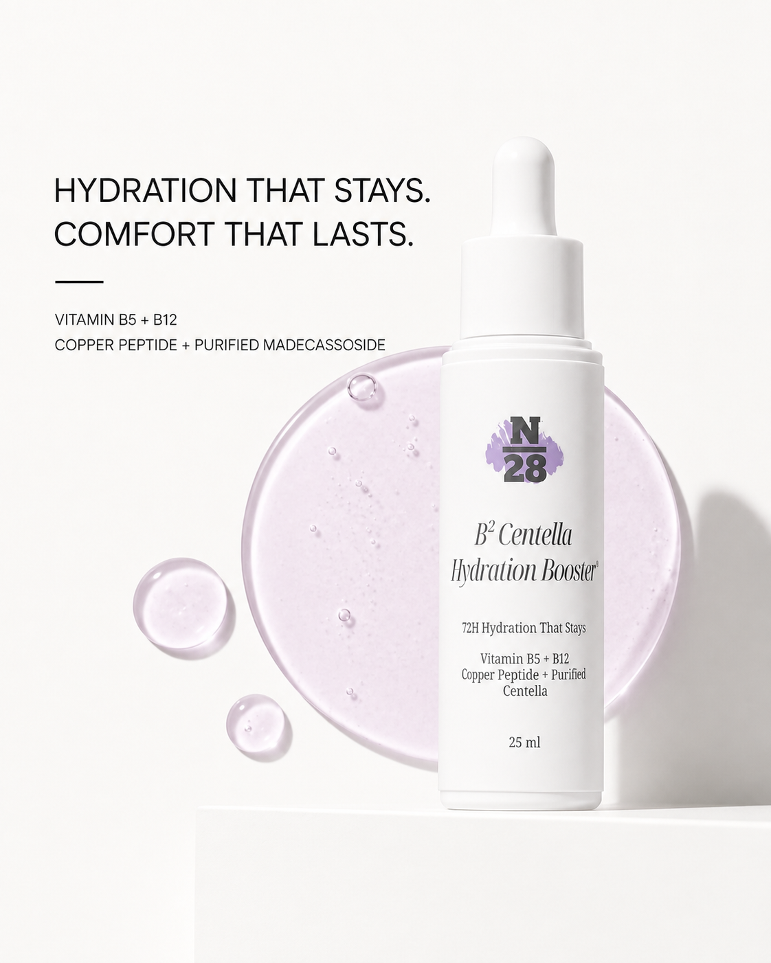 28N B² Centella Hydration Booster with Vitamin B5, Vitamin B12, Copper Peptide and purified Madecassoside